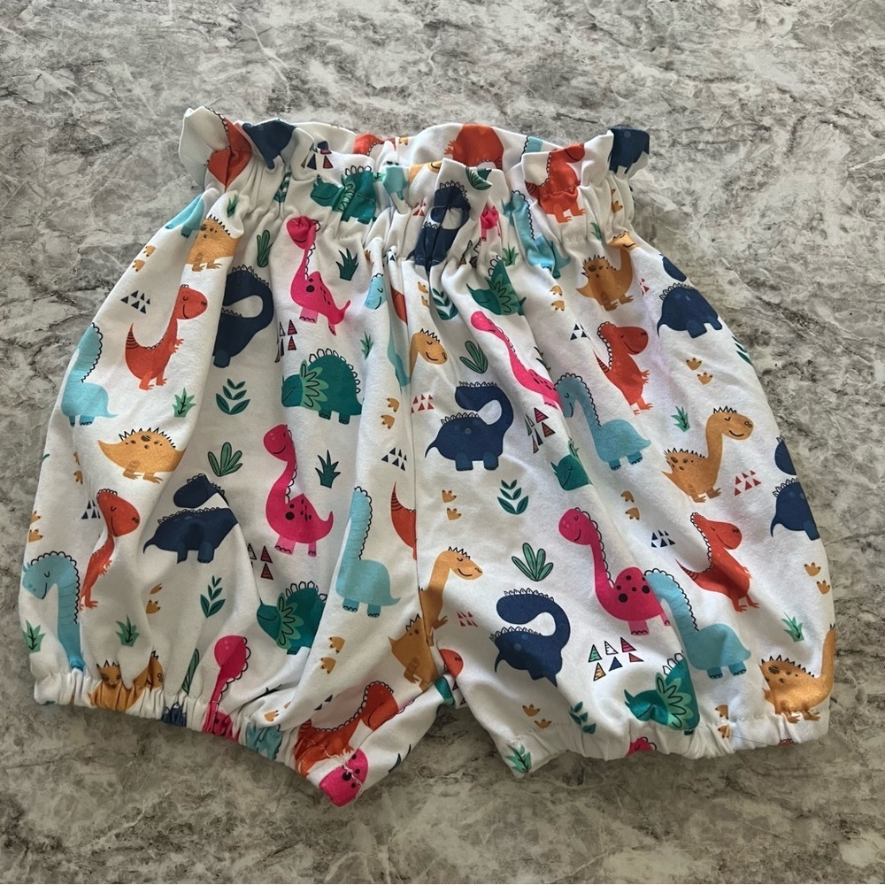 Pete & Lucy dinosaur shorts size 4T white red blue